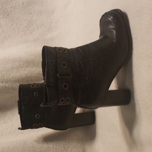 Dollhouse Minde Black Leather Short Boots